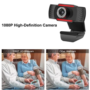 USB Skutočné 1080P Kamera, Fotoaparát Digitálny Web Kameru S Mikrofónom Otočná Kamery Pre Notebook Ploche Live Vysielanie Videa