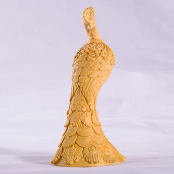 Krušpán 13cm Phoenix Plastika Drevo Šťastie Zvierat Socha Čínsky Mýtické Zviera Domova