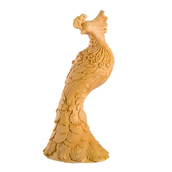 Krušpán 13cm Phoenix Plastika Drevo Šťastie Zvierat Socha Čínsky Mýtické Zviera Domova