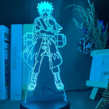 3D LED Nočné Svetlo Naruto Sasuke Itachi Akcie Obrázok 16 Farieb Dotknite sa Domov Spálňa Dekoratívne Vianočné Darčekové Dotykové Diaľkové Ovládanie