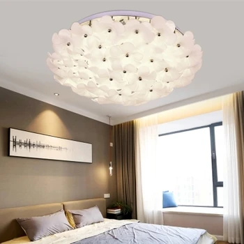 Moderné Povrchovú montáž LED Stropné svietidlo Kvet Tvar Mliečneho Skla svietidlo Pre Jedáleň, Diaľkové ovládanie Voliteľné