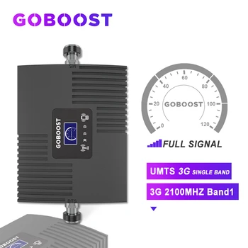 GOBOOST Opakovač Signálu Celulárnej siete 3G (UMTS 2100MHZ Siete mobilné telefóny Signál Booster SIEŤACH HSPA, 3G Zosilňovač LCD Displej Internet