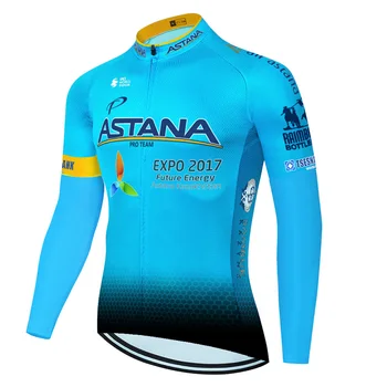 2020 tím ASTANA dlhý rukáv cyklistika dres leto jar cyklistické oblečenie Mužov camisa de ciclismo mužov jersey ciclismo