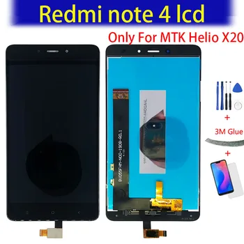 10-Touch AAA Kvalite LCD+Rám Pre Xiao Redmi Poznámka 4 LCD Displej Nahradenie Redmi Poznámka 4 Dotykový LCD Pre MTK Heliograf X20