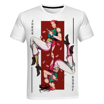 Anime Hunter x Hunter Hisoka 3D Print T Shirt Muži Ženy Lete Bežné Hip Hop T-shirt Harajuku Streetwear Cartoon T Tričko