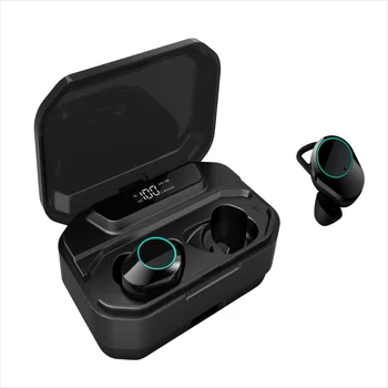 KUMI T3S 6D Stereo Bass TWS Smart Touch Bluetooth 5.0 Headset LED Displej, Vodotesné Slúchadlá do uší pre Android iOS s Batterry Box