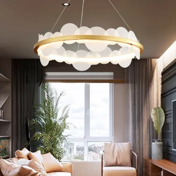 Nordic loft x izba, obývacia izba prívesok svetlo post-moderné akryl kryt reštaurácia, bar počítadlo tvorivé spálňa závesné svietidlá