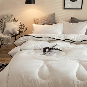 Zimné bielu prikrývku teplú posteľ, deky umyté bavlna pastoračnej štýle domov periny 200*230 cm zahustiť zahŕňa king size hodiť deky