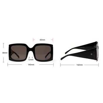 Peekaboo béžová čierna nadrozmerné okuliare pre ženy 2020 mužov veľké hrubé námestie slnečné okuliare pre ženy lacné hot predaj uv400