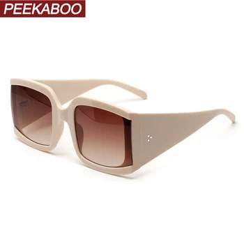 Peekaboo béžová čierna nadrozmerné okuliare pre ženy 2020 mužov veľké hrubé námestie slnečné okuliare pre ženy lacné hot predaj uv400