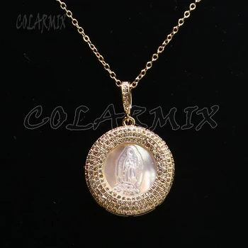 5 prameňov Shell prívesky, náhrdelníky zirkón prívesok náhrdelník módne šperky veľkoobchod šperky, darček pre ženy drahokamy 5228