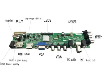 Pre LTN154X3-L06 1 280 X 800 panel TV DVB-T2 HDMI DVB-T, DVB-C, LCD 1driver lampy na Kontrolu látor Board VGA USB, AV RF 30pin