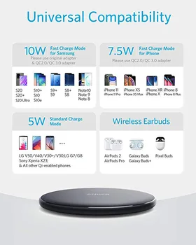 QI Rýchle Bezdrôtové Nabíjačky 10W Pre iPhone XS XR X 8 Telefón Chager Plnenie Pad pre Huawei P30 Pro Samsung S10 S9 Xiao Mi 9