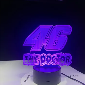46 Lekár 3D LED LAMPY, NOČNÉ SVETLO Teplé RGBW Žiarovka Vianočné Dekoratívne Darček Cartoon Hračka Luminaria 2973
