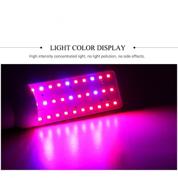 Celé Spektrum LED Rast Rastlín Žiarovka E27 Skrutku Rotačné Interpolovaných LED Svetlo na Čítanie 40 LED korálky 6W