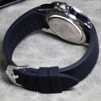 18 mm 20 mm 22 mm mäkké Vysoko Kvalitné hodinky remienok kapela Silikónové gumy Módne watchband black Športový štýl Náramok Pevné spony