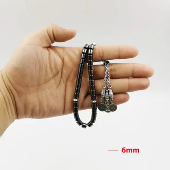 Prírodné Hematite Tasbih Ramadánu špeciálna zľava Pre Moslimských 33 modlitba korálky Islamskej Ruženec, darčekové vrecko Misbaha Eid príslušenstvo