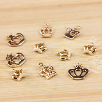 20pcs Antique Gold Crown Charms, pre DIY Projekty Craft, Svadobné Angažovanosti Dieťa sprcha Strany Zdobené Čokoládovým Priazeň