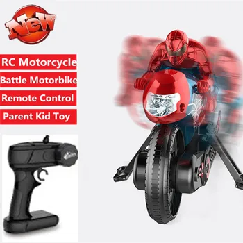 Nové RC Motocykel Elektrické Diaľkové Ovládanie RC Rcing Auto 2,4 Ghz, Svetlo, Zvuk Závodná Motorka 360 Stupeň RC Drift Stunt Car hračky