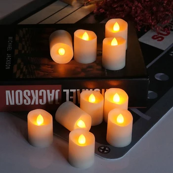 12pcs Diaľkové Ovládanie sviečkach LED Elektrické Žiarovky Diaľkové Ovládanie Strán Žltá Flash Lampa pre Halloween, Vianočná Výzdoba