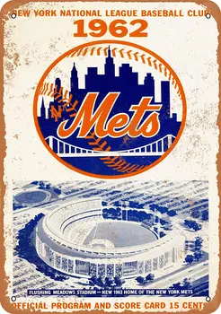 New York Mets Tin Znamení Retro Vintage Kovové Plagát Doska Výstražné Značky Iron Art Závesné Dekorácie Dvore Cafe Bar, Pub Club