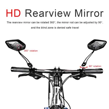 1 Pár Požičovňa Predĺžená Rukoväť Spätné Zrkadlo Na Horských Bicykloch Zrkadlo Na Koni Bezpečnosti Spätného Zrkadla, Vypuklé Odrazom Vzad