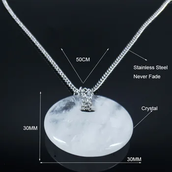 2021 Nové White Crystal Nehrdzavejúcej Ocele Choker Náhrdelník Ženy/Muži Strieborná Farba Amulet Náhrdelník Reťazca Šperky naszyjniki NE64S04