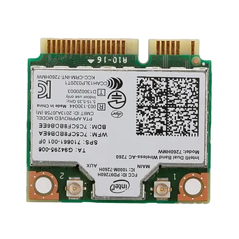Dvojpásmový Wireless-AC 7260HMW Mini PCI-E BT4.0 Kartu pre hp SPS 710661-001