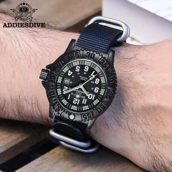 Addies ponoriť Vojenské Hodinky Mužov Fahsion Príležitostné Športové NATO nylon hodinky pánske hodinky Potápačské Vonkajšie nehrdzavejúcej ocele, pánske hodinky