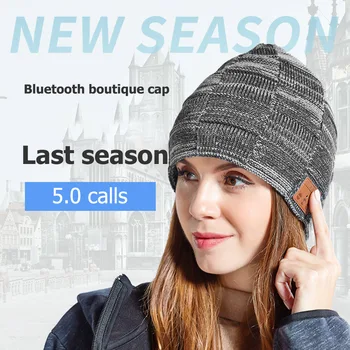 Bluetooth Headset Pletený Hat, Cap Slúchadlá Bezdrôtové Bluetooth Headset Pletené Klobúk Slúchadlá Reproduktor-Mikrofón Hudby Čiapočku