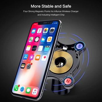 FLOVEME Qi Auto Bezdrôtová Nabíjačka pre iPhone X 8 8 plus Rýchlo, Bezdrôtová Nabíjačka do Auta pre Samsung S9 S8 Poznámka 9 Magnetického Držiaka Telefónu