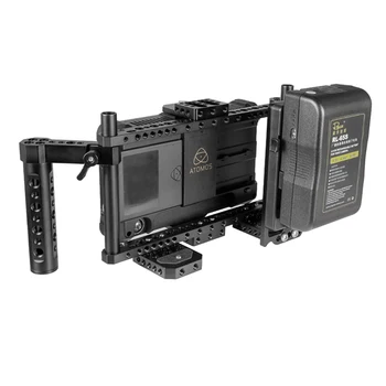 CAMVATE C2154 5-7 palcový Nastaviteľná Kamera Monitora Klietky Plošinu S Dual Rukoväť Napájací zdroj Splitter pre Bezdrôtový prenos