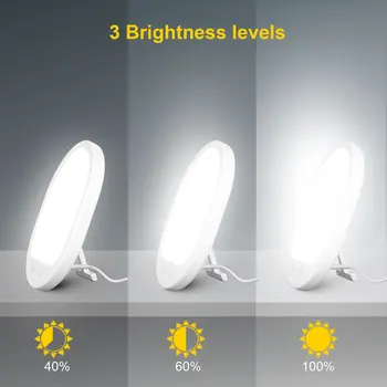 Liečba svetlom Lampy 10000 Lux UV-Free Svetlo Uzdravenie Wellness Prirodzeného denného Svetla Jas Nastaviteľný Zlepšiť Náladu Smutné Čítanie