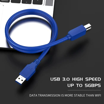 USB3.0 Typ Mužského Typu B Samec Rýchly Prenos Dát Sync kábla k Tlačiarni za Kábel Pre HP IOGEAR Samsung CyberPower o 0,8/1,2 m