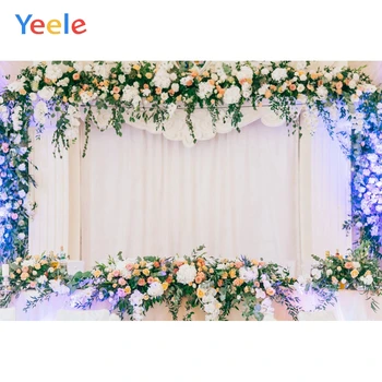 Yeele Opony Kvety, Romantická Biela Petal Svadobné Fotografie Prostredí Prispôsobené Fotografického Pozadia pre Photo Studio