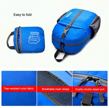 Ľahký Packable Batoh Skladacia Ultralight Vonkajšie Sklopné Praktické Cestovné Daypack Taška Nano Daypack pre Mužov, Ženy