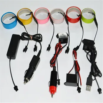 EL pásy auto LED pásy svetla pre KUTILOV, REKLAMA, LOGO flexibilné neónové svetlá svietiť lano Party dekorácie pásky lampa USB 12V Podsvietenia Panelu