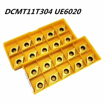 10Pcs Karbidu nástroj DCMT11T304 UE6020 otáčania nástroja CNC produkt DCMT11T304 kovov, frézovanie fréza nehrdzavejúcej ocele špeciálny nástroj