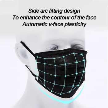 Jednorazové Black Úst Tvár Masku 3 Vrstvy Meltblown Filter Bezpečné Priedušná Non-tkané Proti Prachu Ochrana Masky Mascarillas