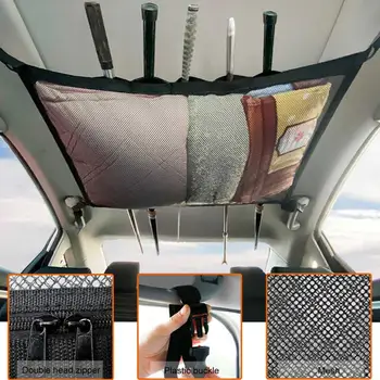 Auto Čisté Vrecko na Skladovanie Strop Strechy Cargo sieť do batožinového priestoru Interiéru Taška Pre Auto Kontajner Univerzálne Multifunkčné Príslušenstvo