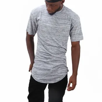 Moomphya Hip hop streetwear prekladané mužov tričko dlhým vlascom lem t-shirt mužov Slim Fit vtipné tričko Letné topy camiseta hombre