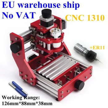 EU / US Loď CNC mini laserové rytie stroj 1310 s ER11 collet tesárstvo ploche router stroj