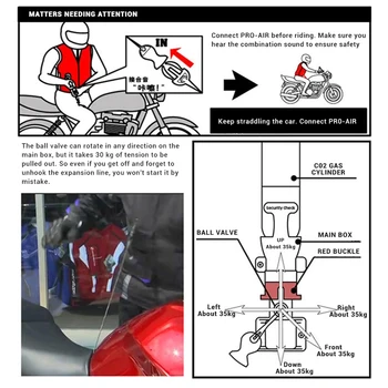 NOVÝ Motocykel, Air-bag Vesta Motocykel Bunda, Reflexné Moto Racing Profesionálne Rozšírené airbag Systém Motocross Ochranné
