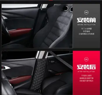 2 ks Auto-zahŕňa mikrovlákna kožené anti-kop doska anti-play mat Pre Mazda CX3 CX-3 2018