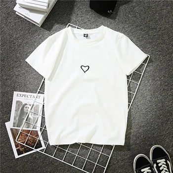2019 nové módne kórejská verzia Harajuku tlač T-shirt bavlna žien O-krku-krátke rukávy T-shirt príležitostné voľné T-shirt