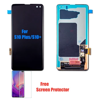 Pôvodné Super AMOLED LCD displej Pre Samsung Galaxy s rezacím zariadením S10 plus S10+ SM-G9750 G975F Displej S Dotykovým displejom a Digitalizovať Mŕtve pixely