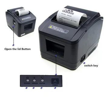 Dar 2 rolky papiera Pôvodné kvalitné 80 mm tepelná doručenia tlačiareň automatické rezanie tlač USB port /port Ethernet