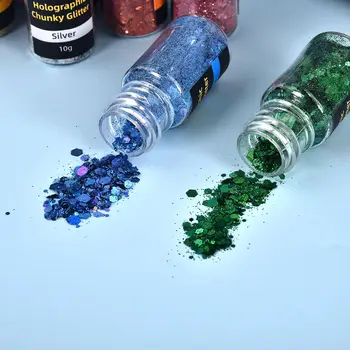 10g 12bottles/Pack Živice Náplň Flash Lesk Pre DIY UV Epoxidové Živice Formy Farebné Shinning Pigment Nail Art Decoration