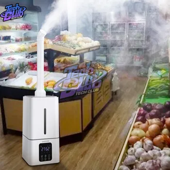 110V-220V Vzduchu Ultrazvukový zvlhčovač Stlmiť Obchodné Supermarket Zeleniny Hmly Maker 13L Fogger Sprej Aniónové Zvlhčovače