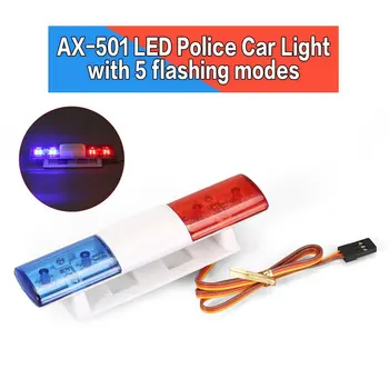 RC Auto Diely Led Polícia Flash Light Alarmujúce Svetlo Lampy 1/10 1/8 HSP Traxxas TAMIYA CC01 Axial SCX10 D90 RC Model Auta Hobby